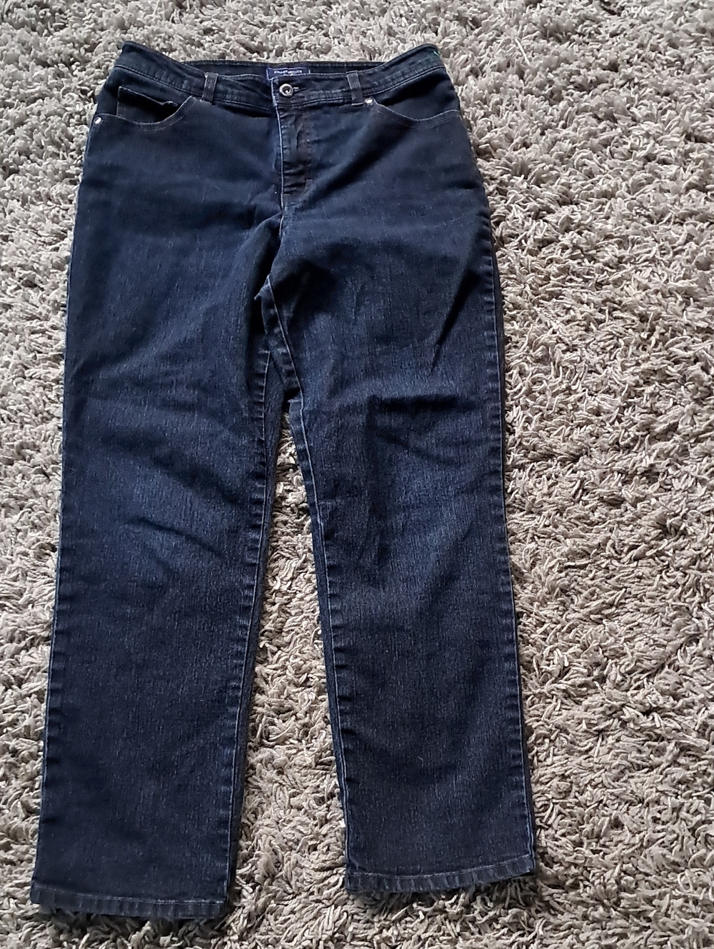 Charter Club Women's Straight-Leg Dark Blue Jeans
